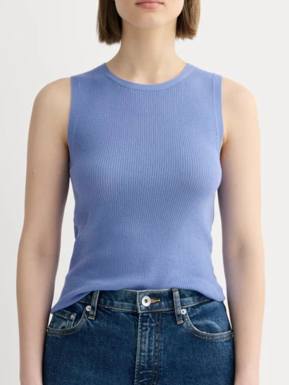 NWT Everlane Women The Tank in Ultrasoft Merino Bluebell, Size XS, Retail $78